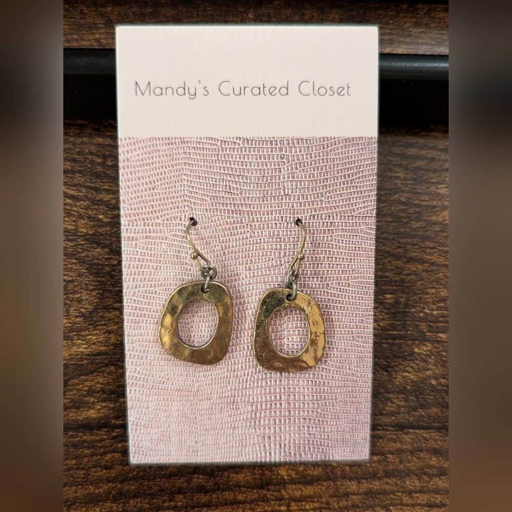 Lia Sophia Dewy Hammered Gold Earrings